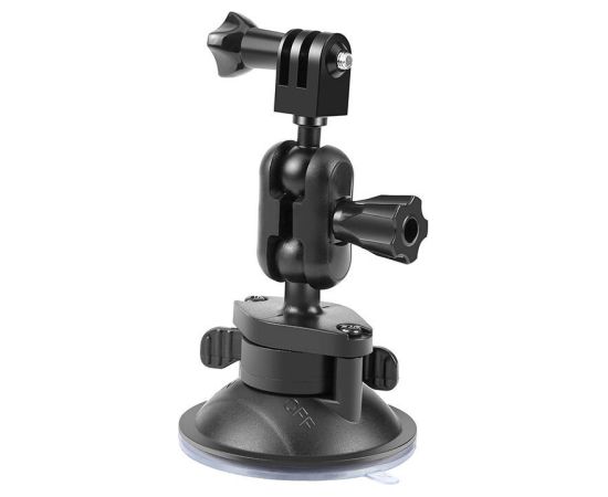 PULUZ suction cup mount for sports cameras (DJI, GoPro, Insta360) PU545B (black)