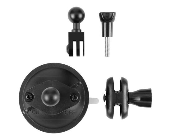 PULUZ suction cup mount for sports cameras (DJI, GoPro, Insta360) PU545B (black)