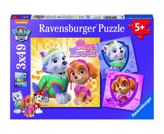 Ravensburger Puzzle 3x49 Pieces: Skye and Everest