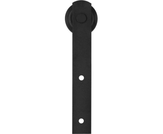 Bīdāmo durvju sistēma Springos HA5009, 183 cm, sliede līdz 100 kg, barn door, tērauds, melna