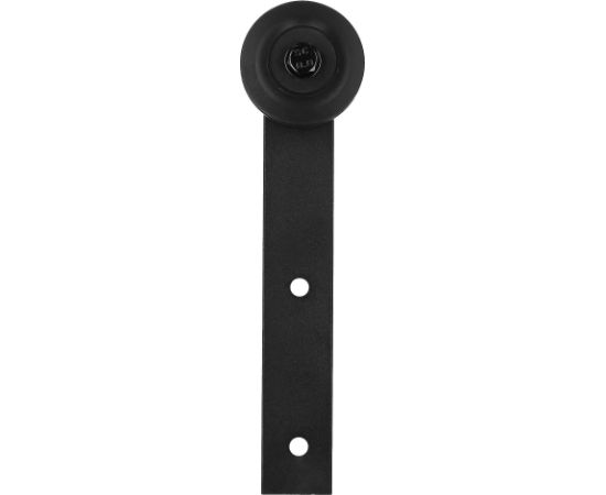 Bīdāmo durvju sistēma Springos HA5009, 183 cm, sliede līdz 100 kg, barn door, tērauds, melna