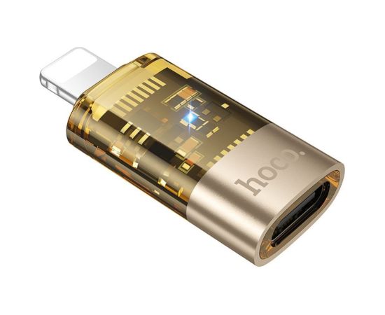 Hoco   Adapter OTG Lightning to USB C Hoco UA36A transparent gold