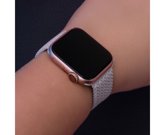 Elastīga gumija XS Apple Watch 42|44|45 mm, garums 135 mm, gaiši pelēka