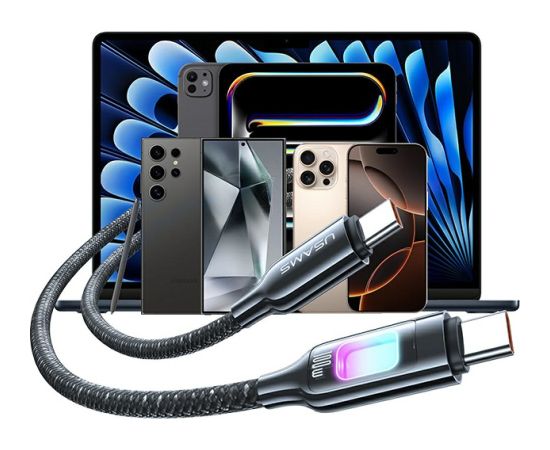 Kabel USAMS TC Series SJ750 100W USB-C   do USB-C 1,2 m tarnish