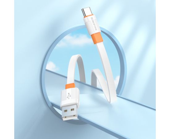 OEM Borofone Cable BX89 Union - USB to Type C - 3A 1 metre white-orange