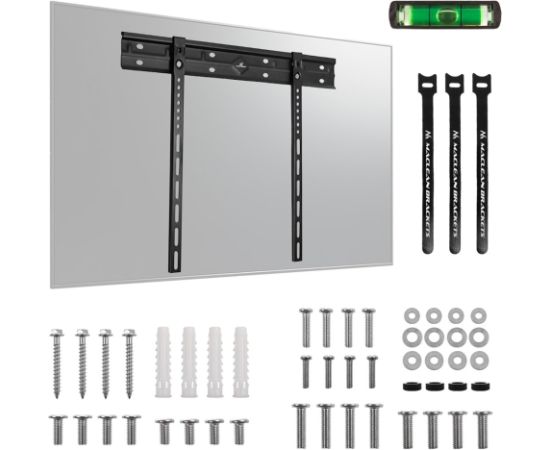 Maclean ultra flat wall mount for TV, 40-85", max VESA 600x400, load up to 80kg, MC-123