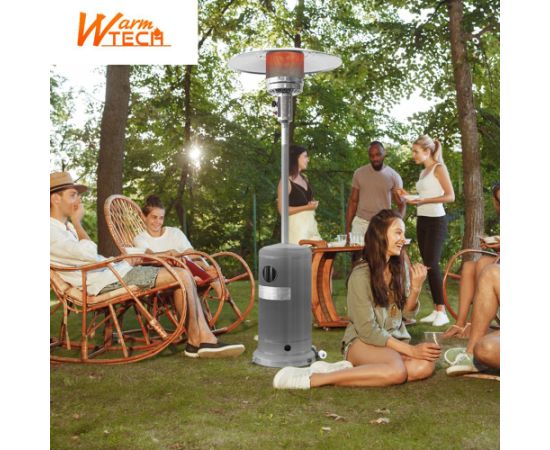 Nerūsējošā tērauda gāzes sildītājs ar riteņiem, 13 kW