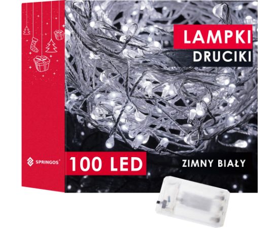 Ziemassvētku lampiņas uz baterijām Springos CL0072 3m