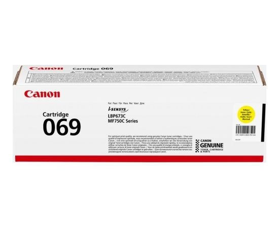 Canon Тонер-картридж Cannon 069, желтый (5091C002) (спецификация)