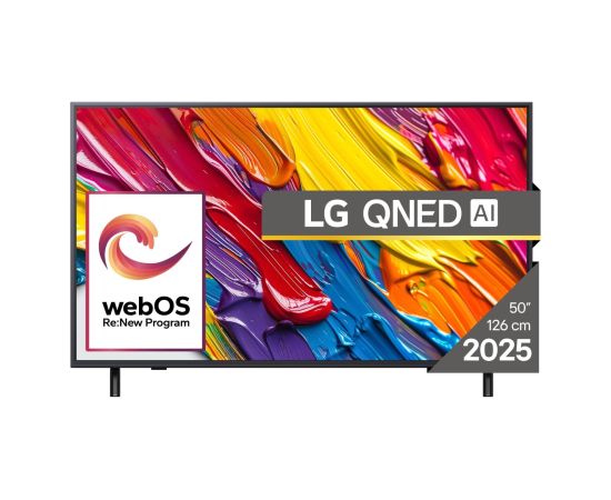 TV Set LG 50" 4K/Smart 3840x2160 Wireless LAN Bluetooth webOS Black 50QNED82A3B