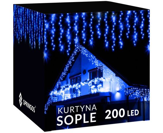 Ziemassvētku lampiņas Springos CL0202 200 Led 8m