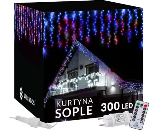 Springos CL0307 ICINIC CURTAIN + ДИСТАНЦИОННОЕ УПРАВЛЕНИЕ ICINIC CURTAIN +  ДИСТАНЦИОННОЕ УПРАВЛЕНИЕ 300 LED