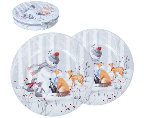 Plates MIA SNOW D26cm 2pcs in a gift box