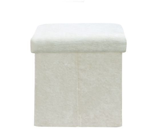 Ottoman JESSE with storage 30x30xH30cm, white