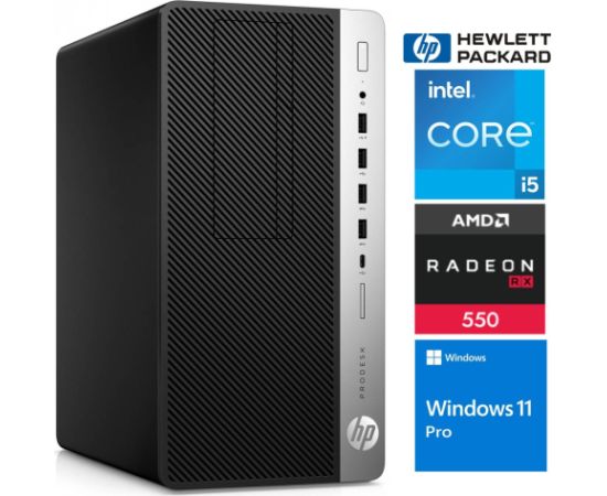 HP 600 G5 MT i5-9500 8GB 256SSD M.2 NVME RX550 4GB WIN11Pro