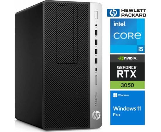 HP 600 G5 MT i5-9500 8GB 512SSD M.2 NVME RTX3050 6GB WIN11Pro