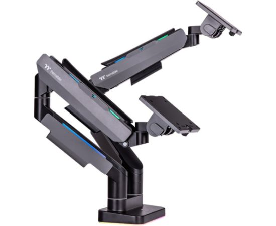 Thermaltake Dual RGB Gaming Monitor Arm, monitor mount (black, for monitors 17" - 35")