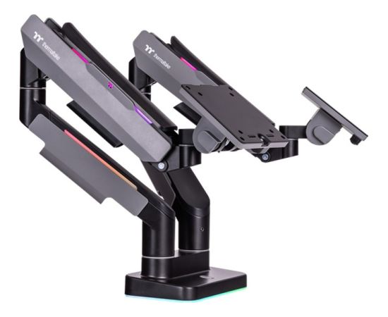 Thermaltake Dual RGB Gaming Monitor Arm, monitor mount (black, for monitors 17" - 35")