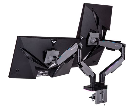 Thermaltake Dual RGB Gaming Monitor Arm, monitor mount (black, for monitors 17" - 35")