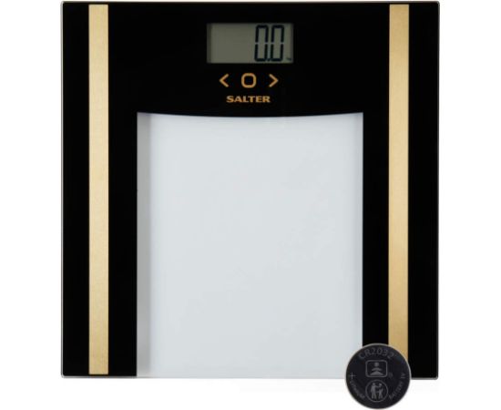 Salter SA00550BGCFAS Glass Analyser Bathroom Scale Black/Gold