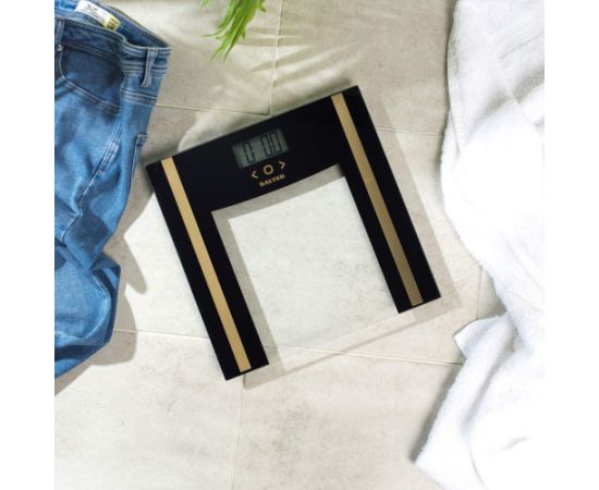 Salter SA00550BGCFAS Glass Analyser Bathroom Scale Black/Gold