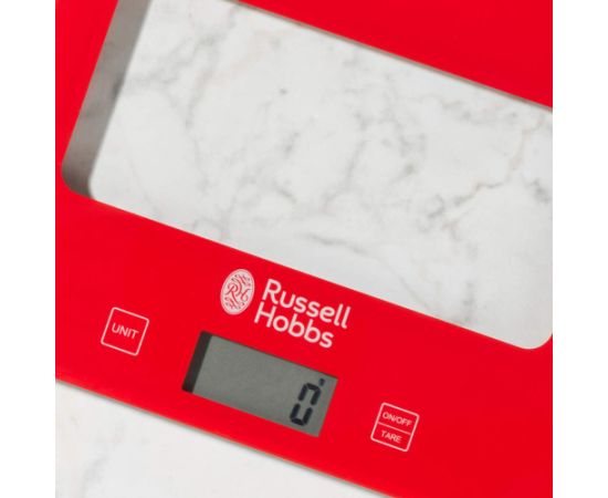 Russell Hobbs RH015711RAR Square digital scale 5kg red