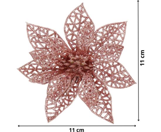 Новогоднее украшение "Poinsettia" Springos CA0724 11x11 см