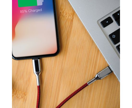 OEM Forever Core Utra Fast MFI PD kabelis USB-C - Lightning 1,5 m 2,4A sarkans