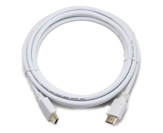 Gembird HDMI V2.0 male-male cable with gold-plated connectors 3m, CU white