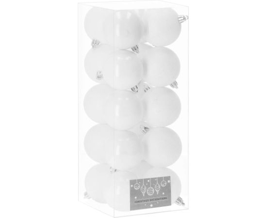 Ёлочные шары Springos CA0087, 6 см, 20 шт., белые