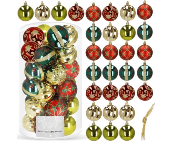 Новогодние игрушки для елки Springos CA1162 6 СМ 30 шт.  Eglīšu rotājumi