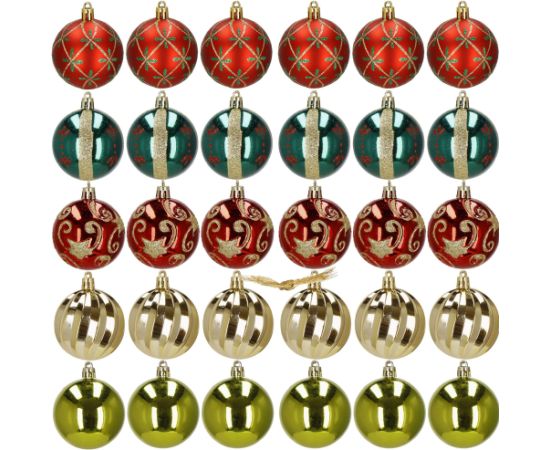 Новогодние игрушки для елки Springos CA1162 6 СМ 30 шт.  Eglīšu rotājumi