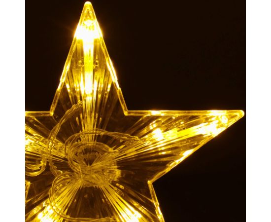 Ziemassvētku eglītes virsotnes zvaigzne Springos CL4130 10 LED, silti balta