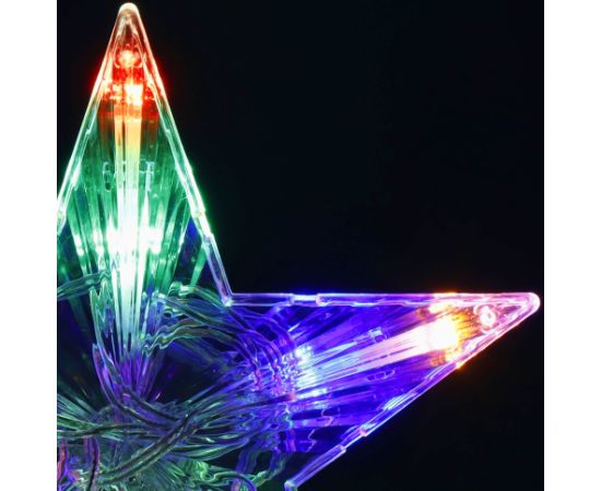 Ziemassvētku eglītes virsotnes zvaigzne Springos CL4129 10 LED, daudzkrāsaina