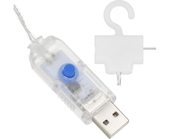Световая штора Springos CL4042 110 LED гирлянда, USB-лампочки с фигурками, тёплый белый