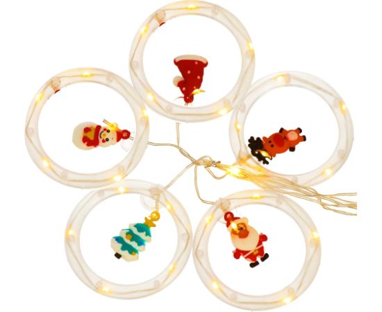 Световая штора Springos CL4042 110 LED гирлянда, USB-лампочки с фигурками, тёплый белый