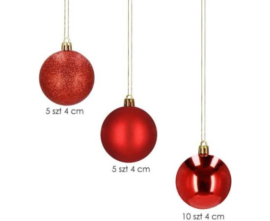 Ziemassvētku bumbiņas Springos CA0096 4cm 20gab.