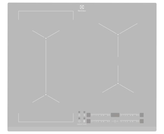 Electrolux EIV63440BS Silver Built-in Zone induction hob 4 zone(s)