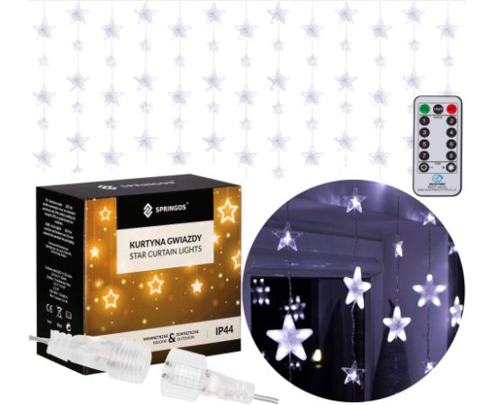 Штора-звезда Рождественские гирлянды Springos CL4006 2м