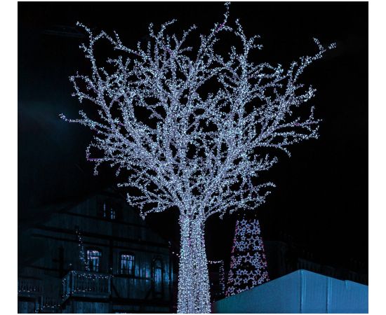 Новогодняя гирлянда Springos CL4095 1000 LED холодный белый + вспышка, 50 м, IP44