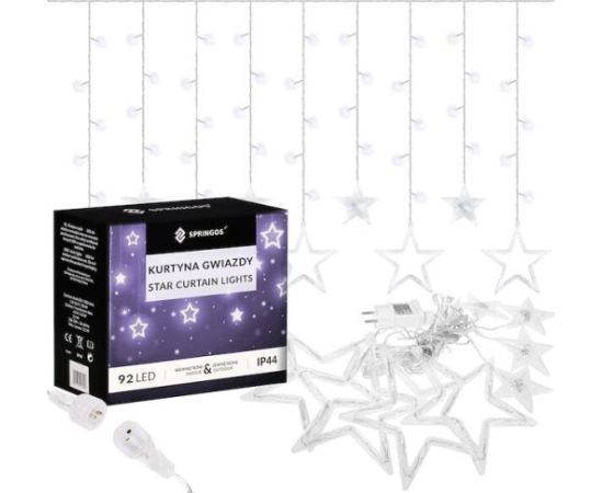 Рождественская светодиодная гирлянда звёзды Springos CL4009 92 шт.