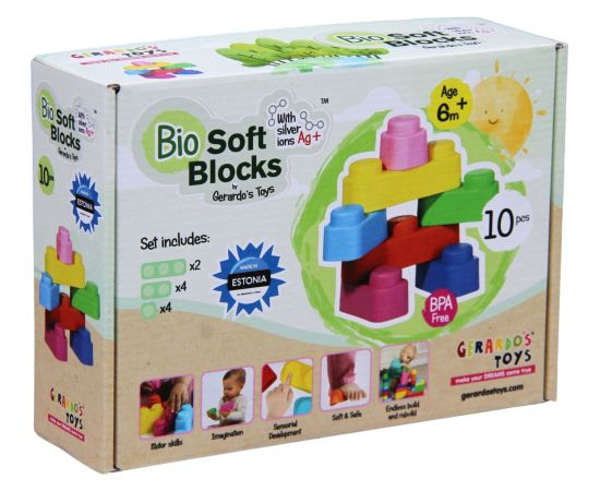 Polesie Gerardo's Toys mīksto klucīšu komplekts  10 gab. GT3108 GT3108 (4743345631084)
