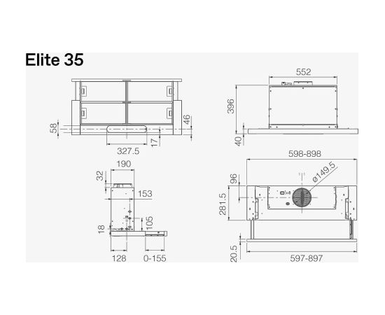 Elica ELITE 35 BL/A/60 GFB