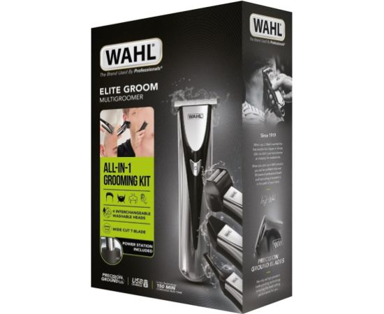 WAHL Elite Groom Black, Silver Lithium-Ion (Li-Ion)