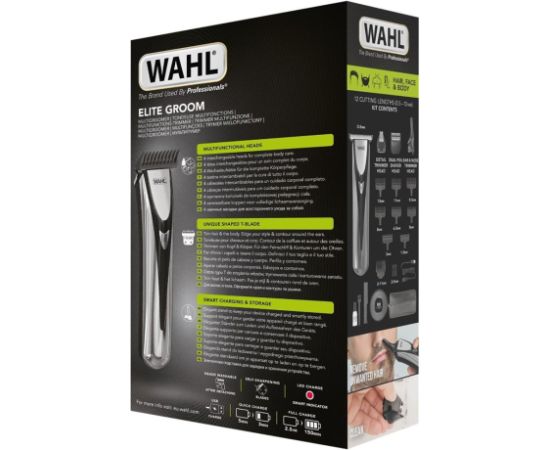 WAHL Elite Groom Black, Silver Lithium-Ion (Li-Ion)