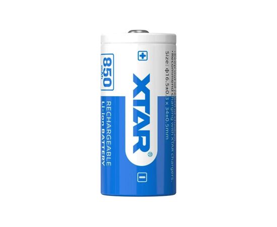 Xtar Battery 16340/R-CR123 3,7V Li-ion 850 mAh