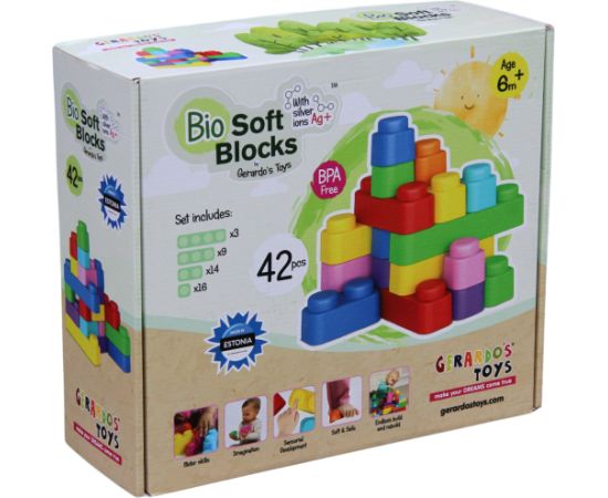 Polesie Gerardo's Toys mīksto klucīšu komplekts  42 gab. GT3105 GT3105 (4743345631053)