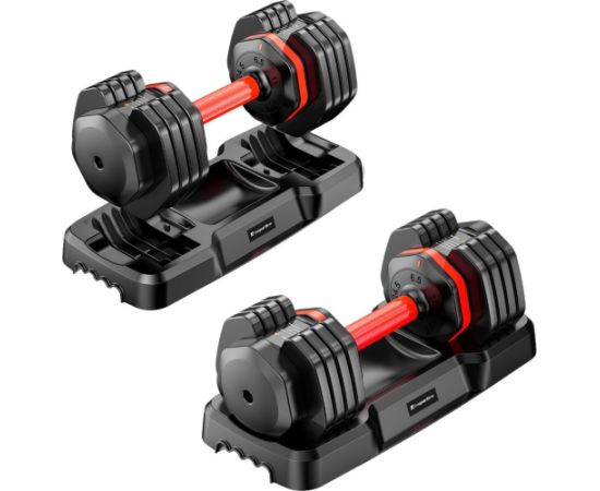 Regulējams vienroku hanteļu komplekts inSPORTline DuraBell® 2 x 6,5 - 24,5 kg Svaru ripas un stieņi