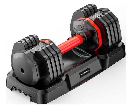 Regulējams vienroku hanteļu komplekts inSPORTline DuraBell® 2 x 6,5 - 24,5 kg Svaru ripas un stieņi