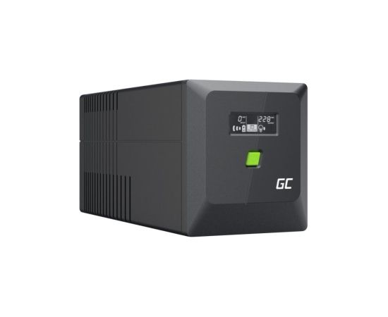 Nepārtrauktas barošanas bloks Green Cell PowerProof LCD UPS 1000VA 700W USB 2x Schuko + 2x IEC